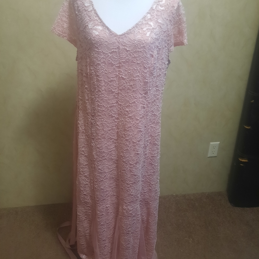 Pink lace dress